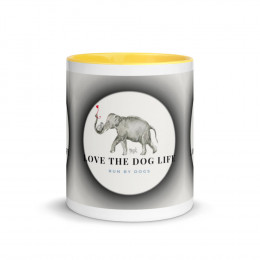 Mug with Color Inside Love the Dog Life Elephant